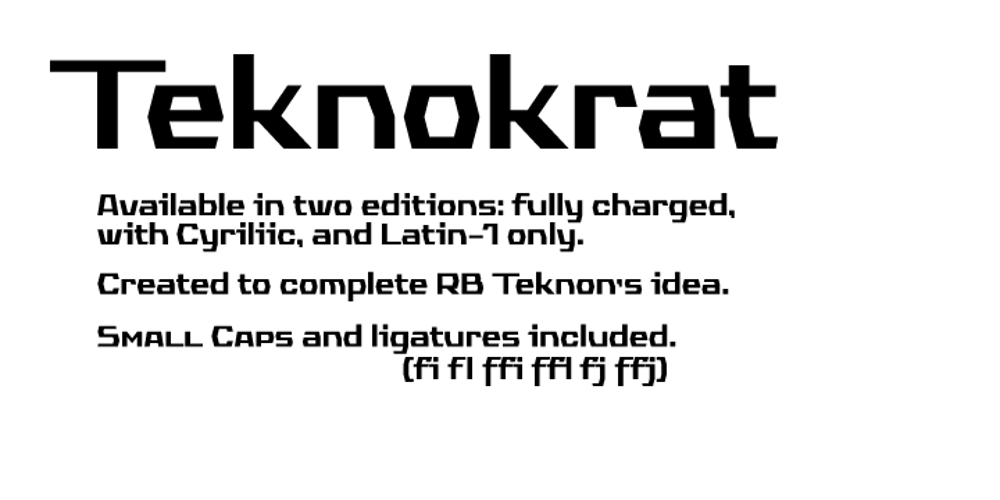 RB Teknokrat font