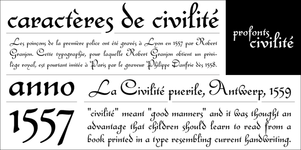 Civilite font