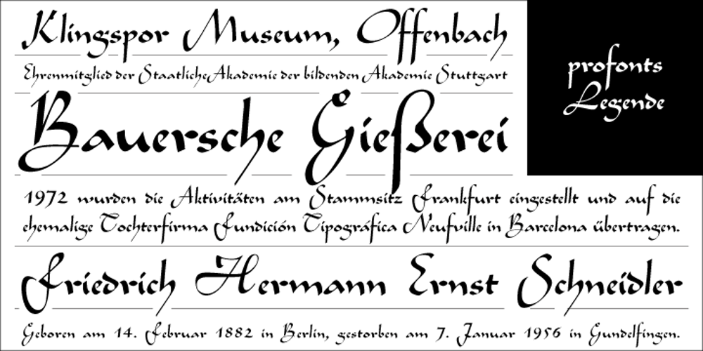Legende font