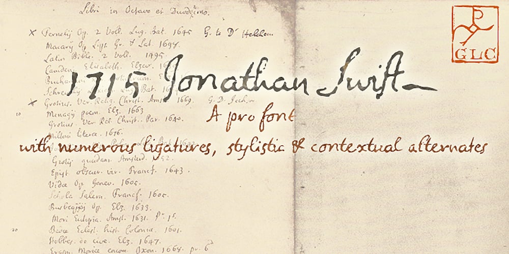 1715 Jonathan Swift font