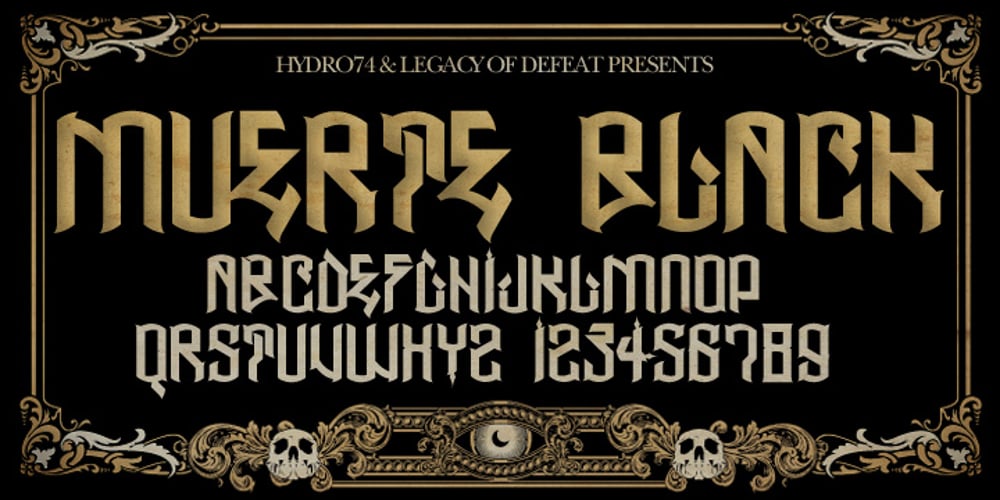 H74 Muerte font