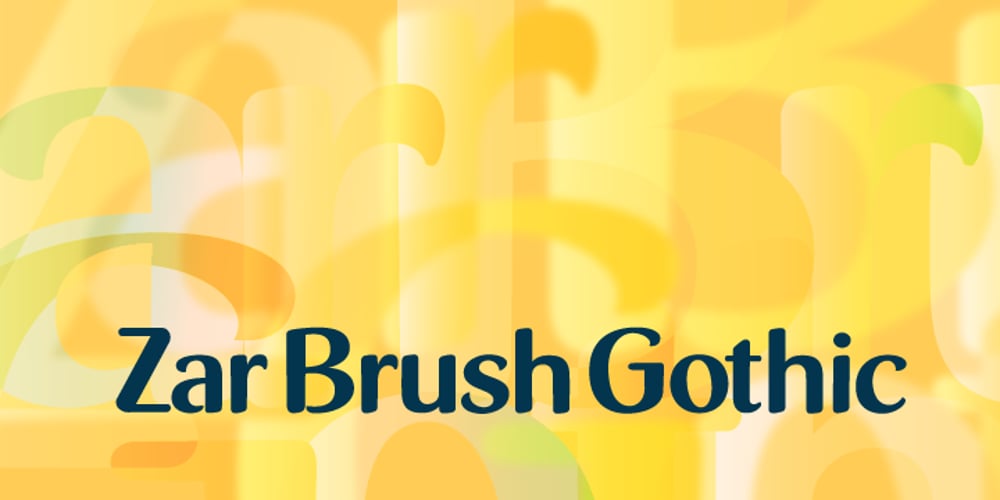 Zar Brush Gothic font