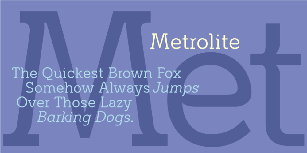 Metrolite font