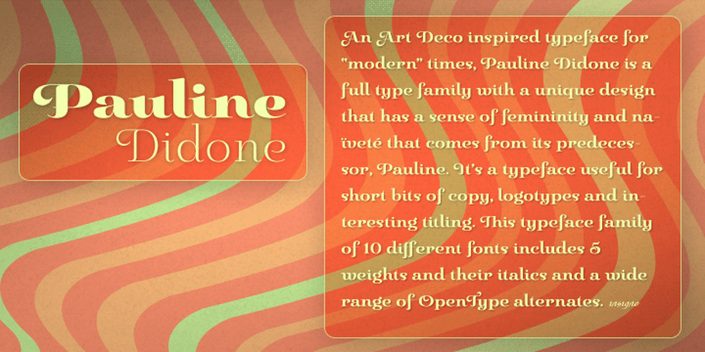Pauline Didone font