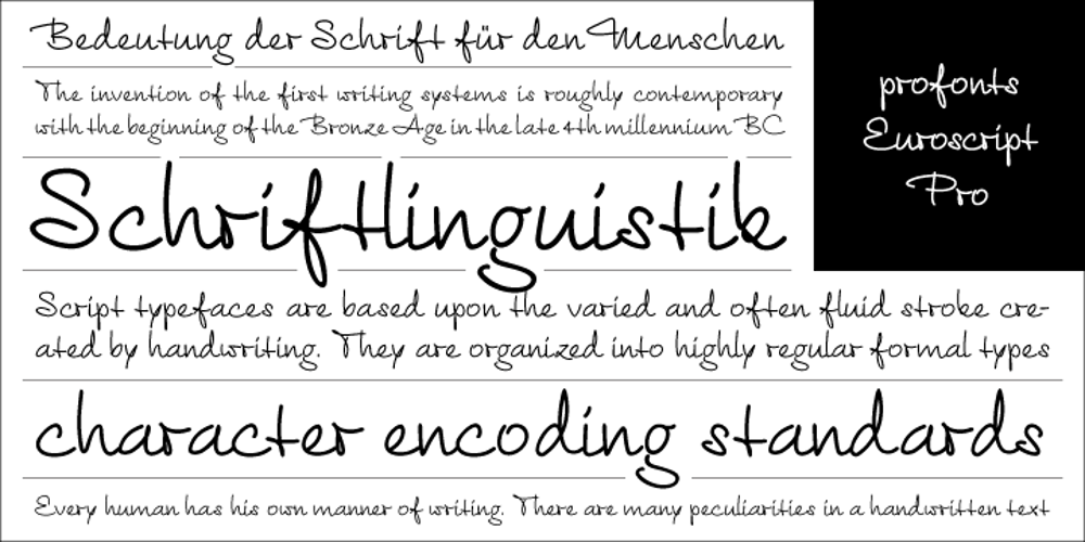 Euroscript font