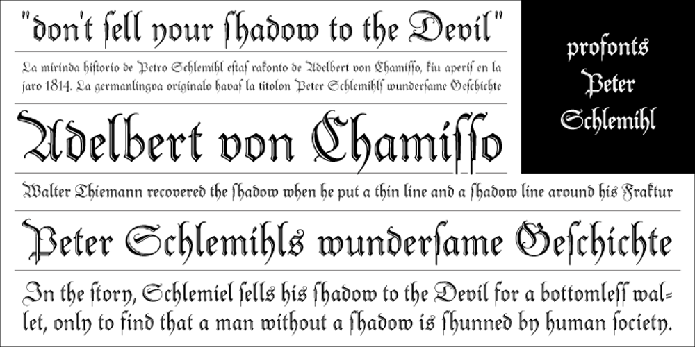 Peter Schlemihl font