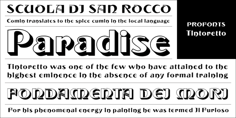Tintoretto font