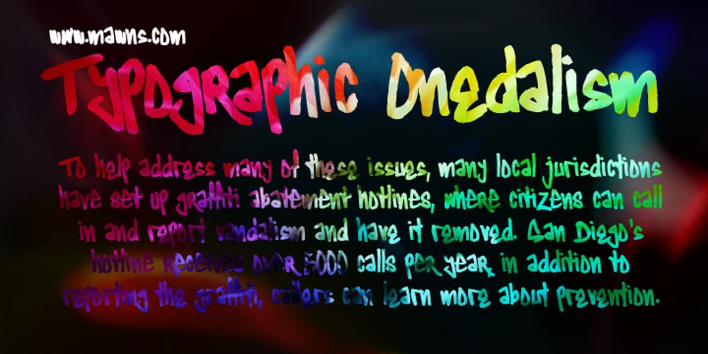 Typographic Onedalism font