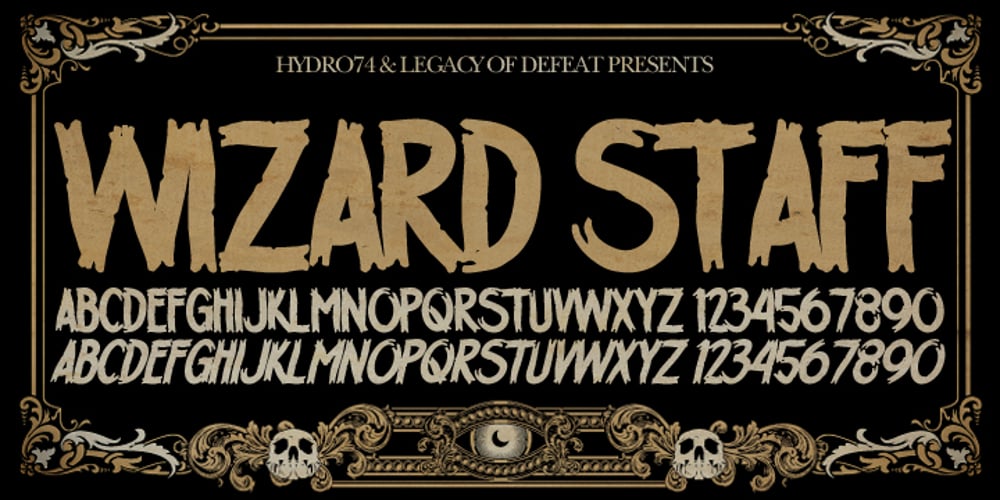 H74 Wizard Staff font