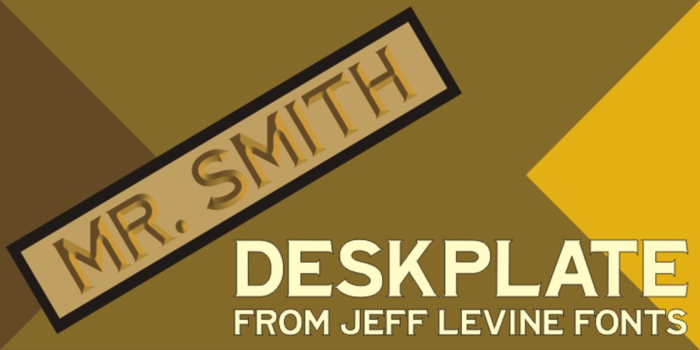 Deskplate JNL font
