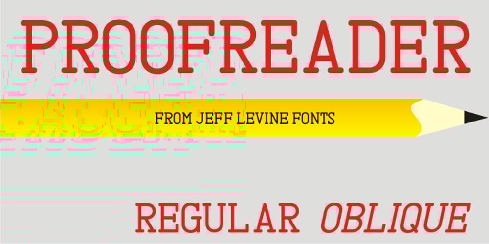 Proofreader JNL font