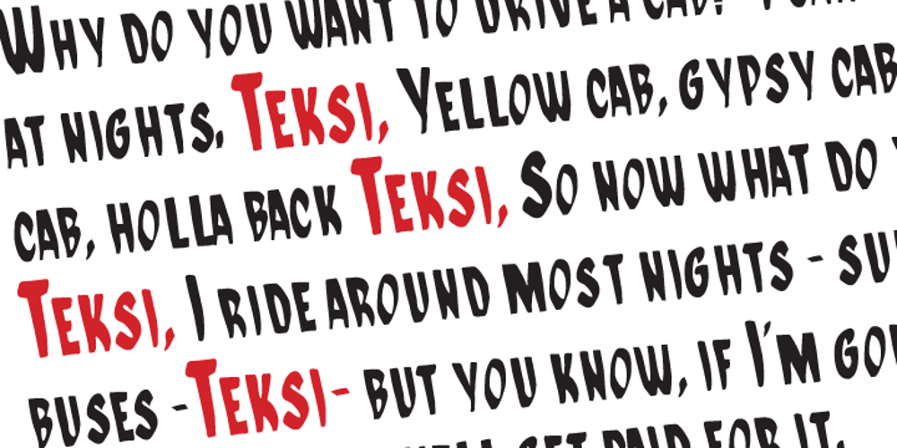 Teksi font