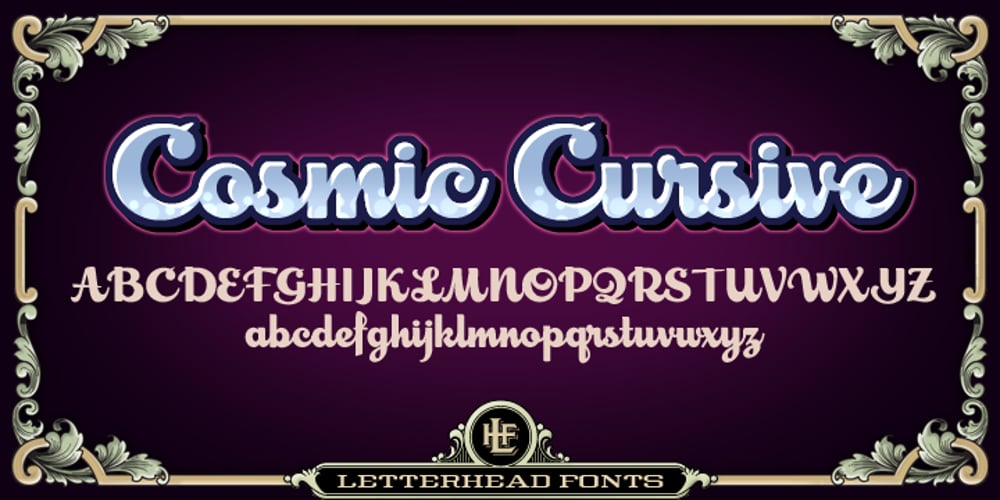 LHF Cosmic Cursive font