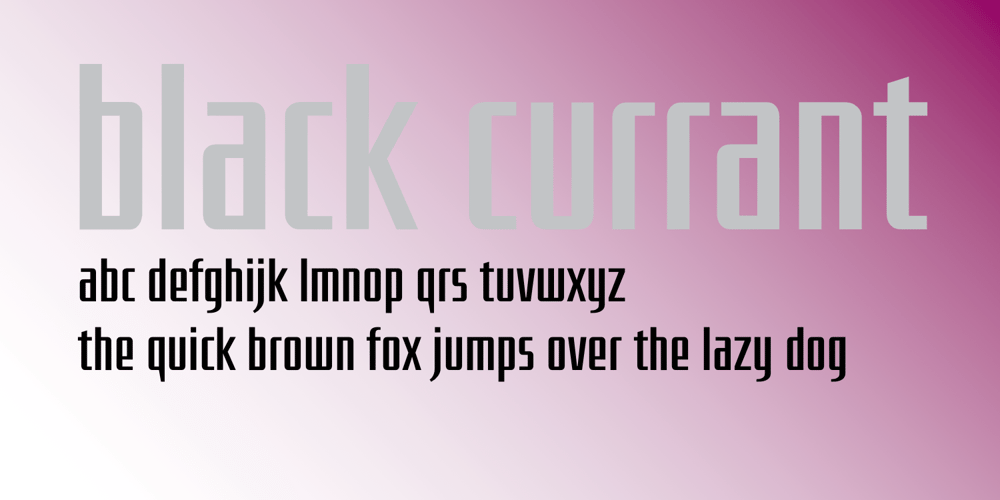 Black Currant font