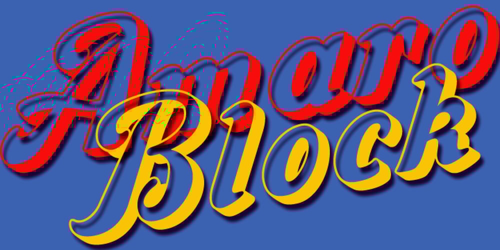Amaro Block font