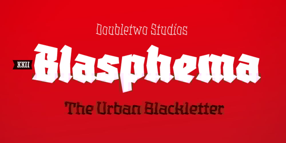 XXII BLASPHEMA font