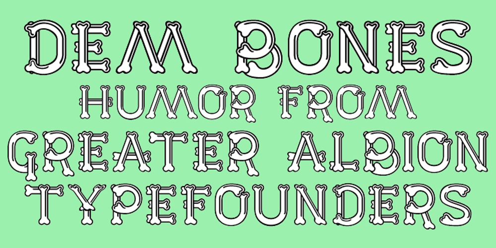 Dem Bones font