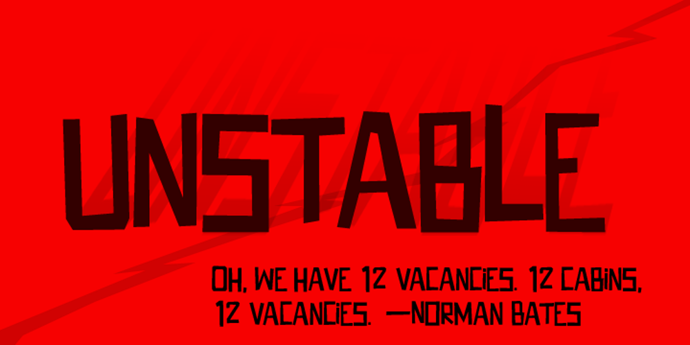 Unstable font