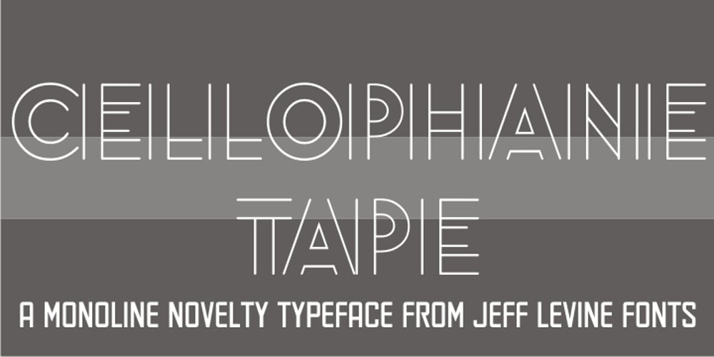 Cellophane Tape JNL font