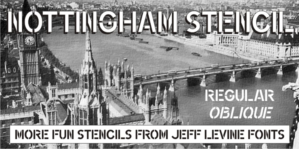 Nottingham Stencil JNL font