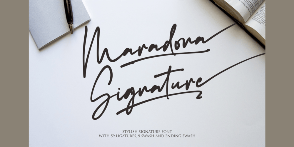 Maradona Signature font