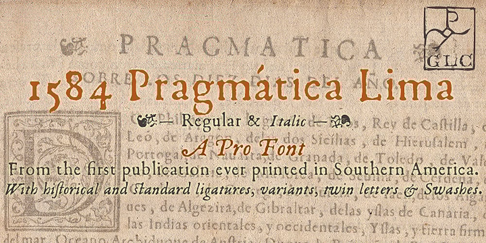 1584 Pragmatica Lima font