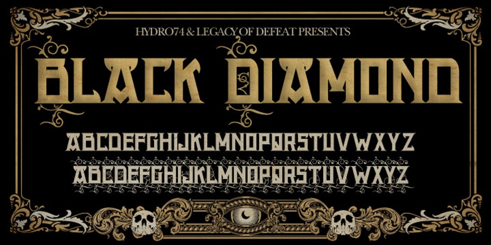 H74 Black Diamond font