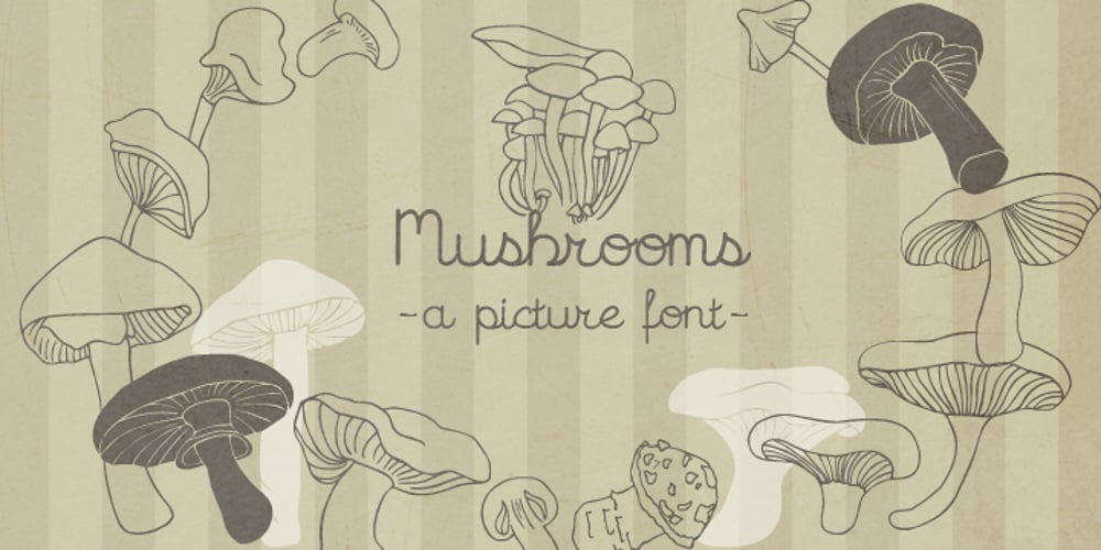Mushrooms font