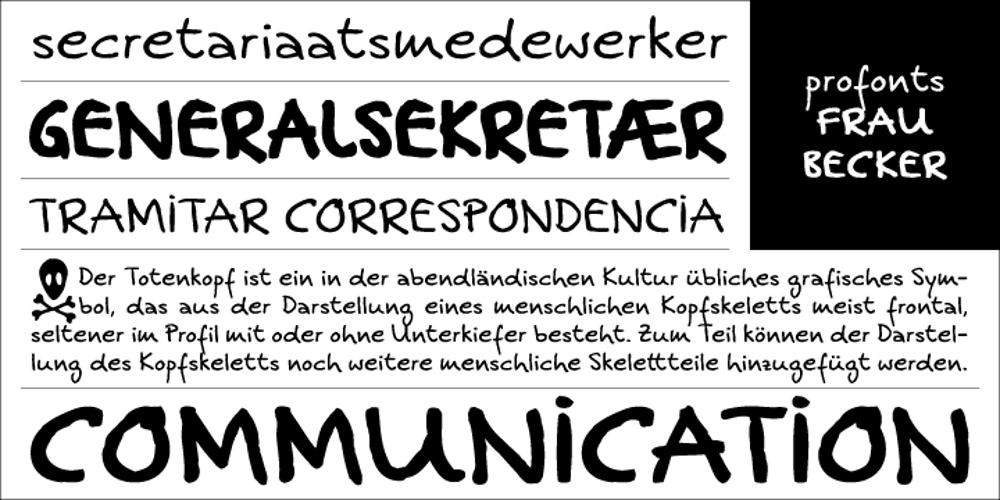 Frau Becker font