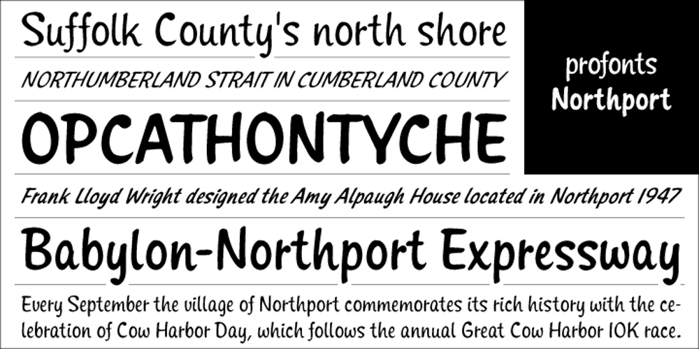 Northport font