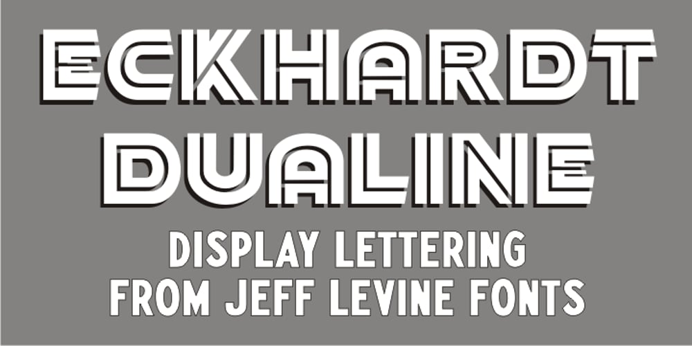 Eckhardt Dualine JNL font