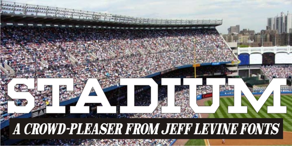 Stadium JNL font