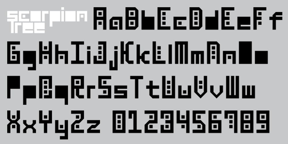 Scorpion Tree font