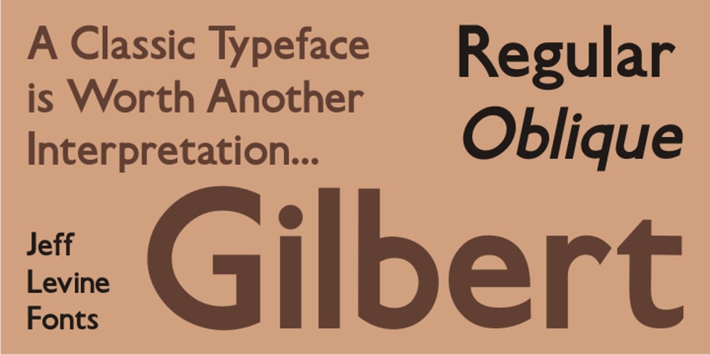 Gilbert JNL font