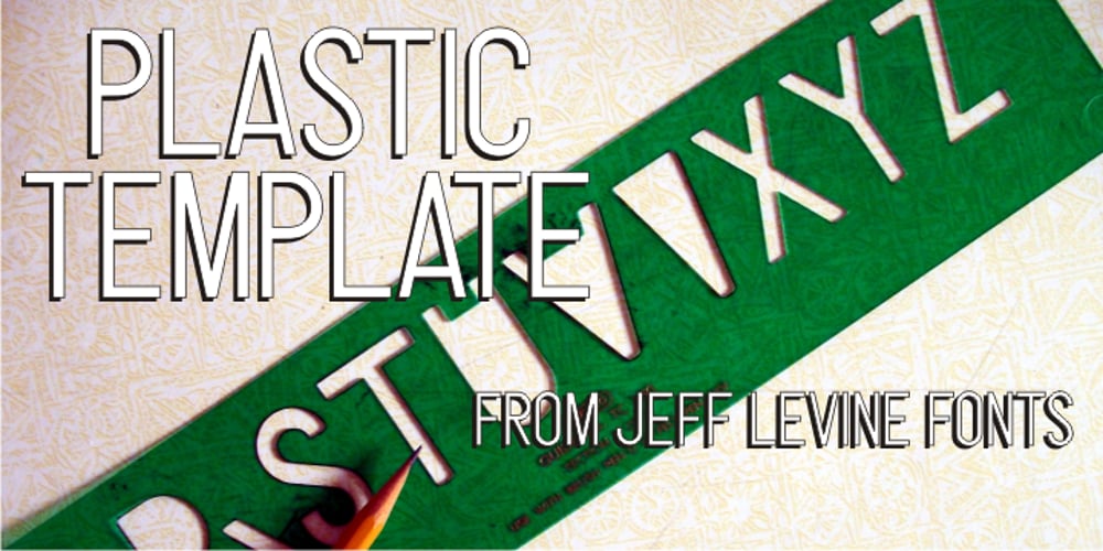 Plastic Template JNL font