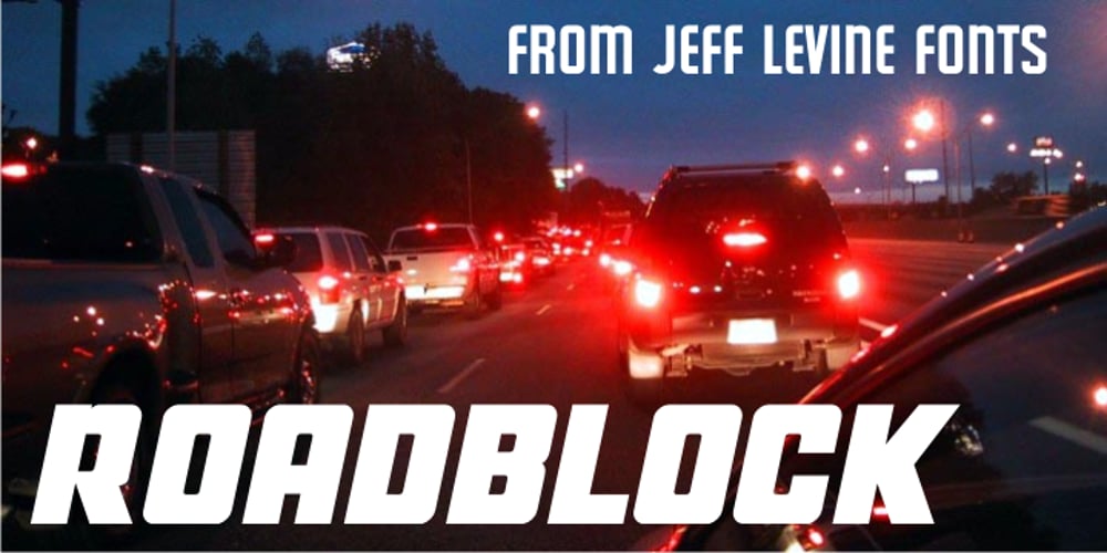 Roadblock JNL font