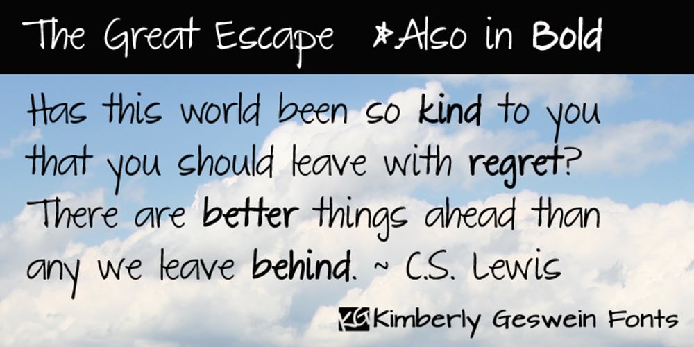 The Great Escape font