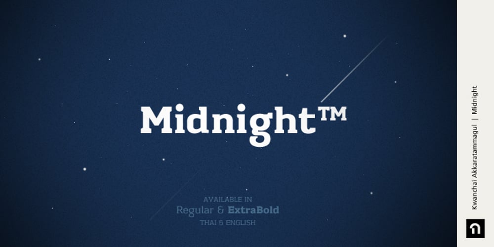 Midnight font
