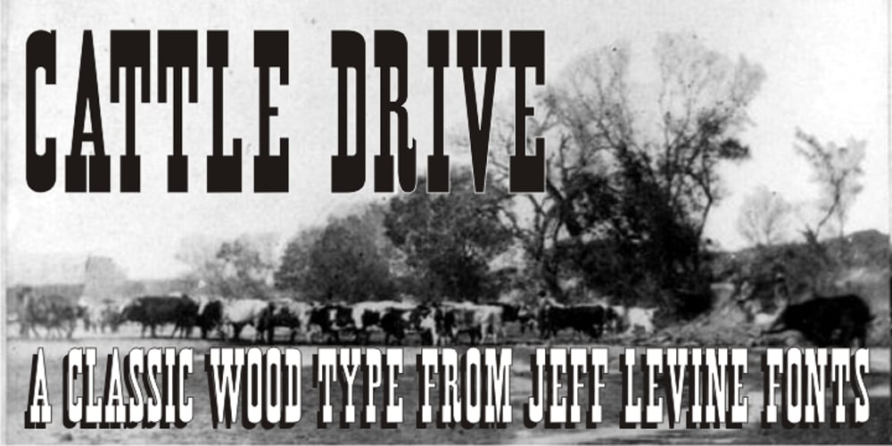 Cattle Drive JNL font