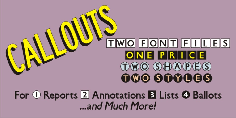 Callouts JNL font