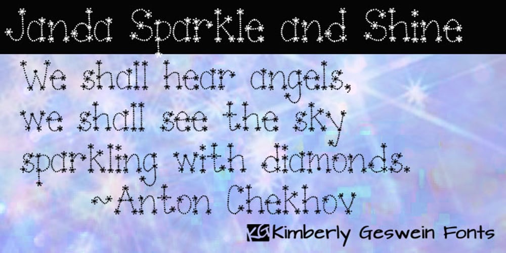Janda Sparkle And Shine font