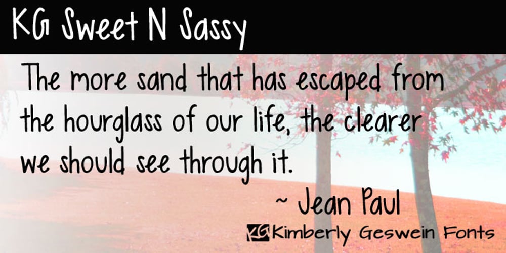 KG Sweet N Sassy font