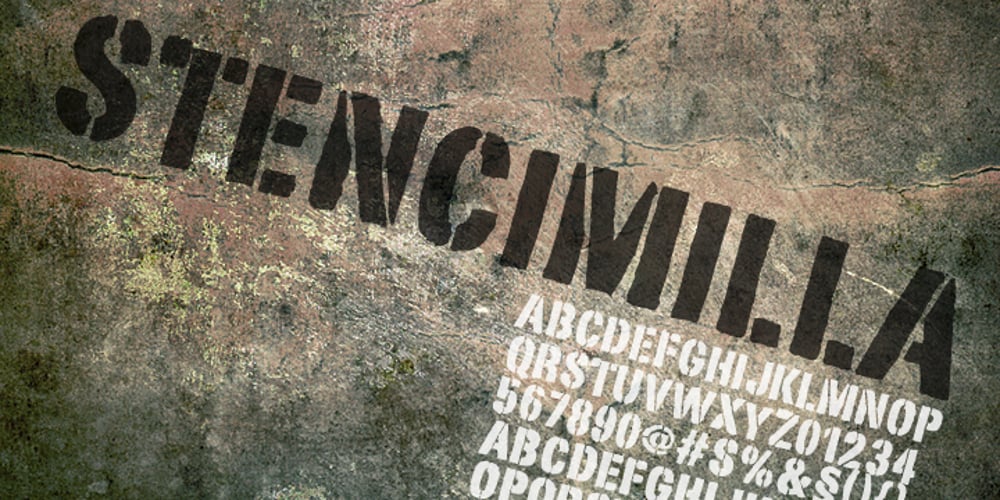 Stencimilla font