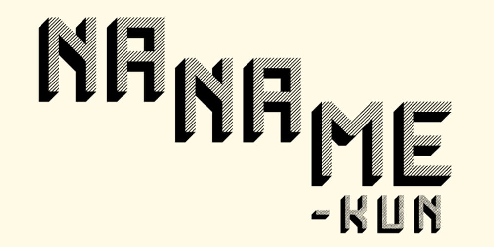 Naname Kun font