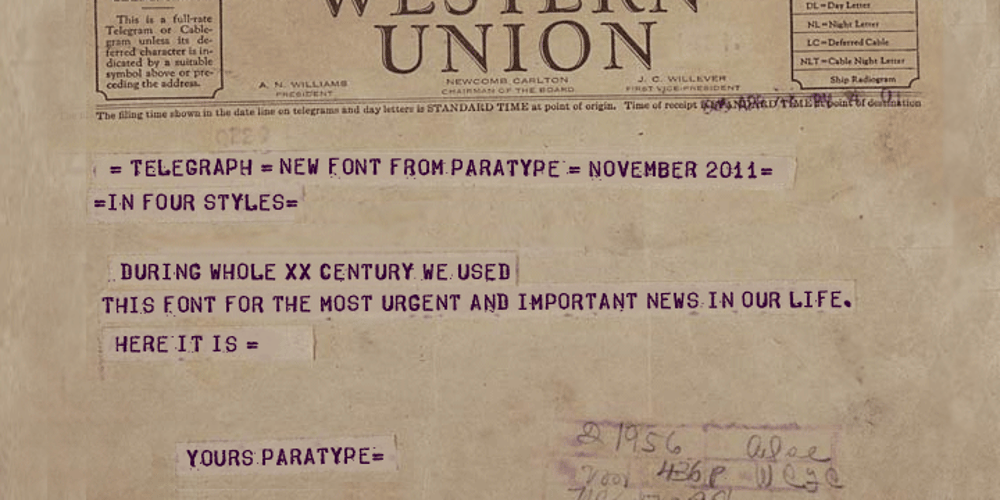 Telegraph font