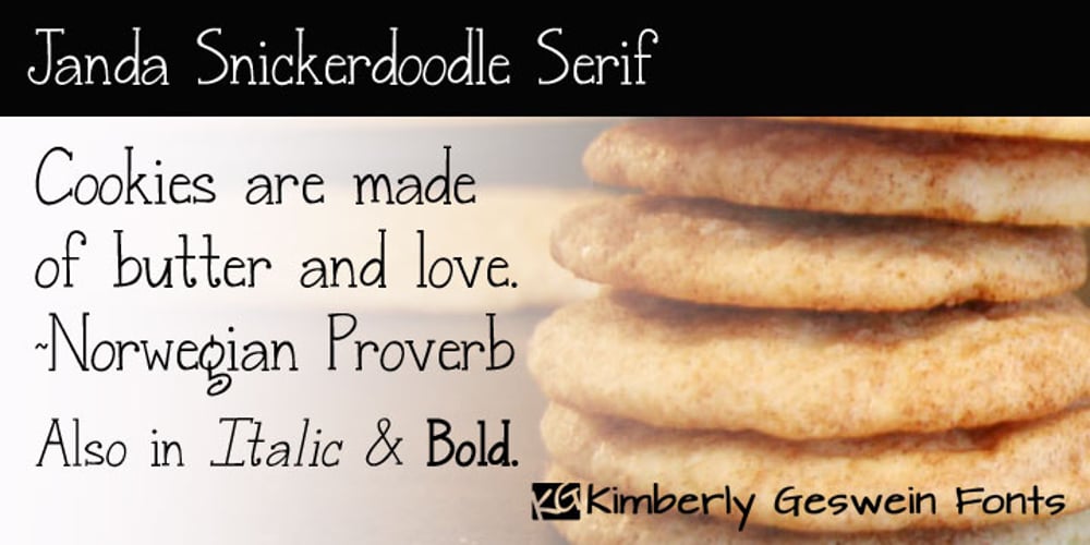 Janda Snickerdoodle Serif font
