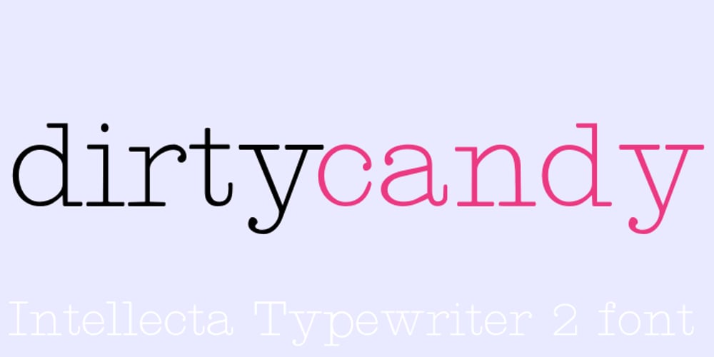 Intellecta Typewriter 2 font