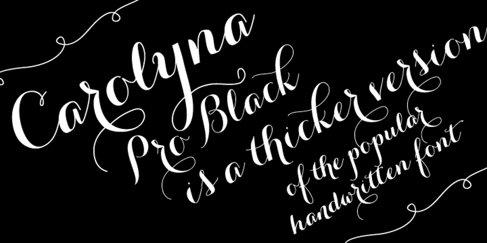 Carolyna Pro Black font