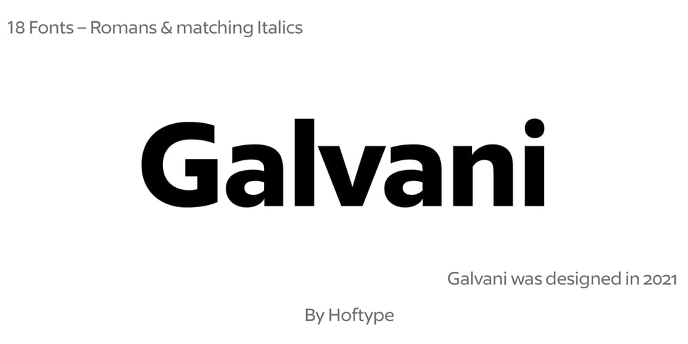Galvani font
