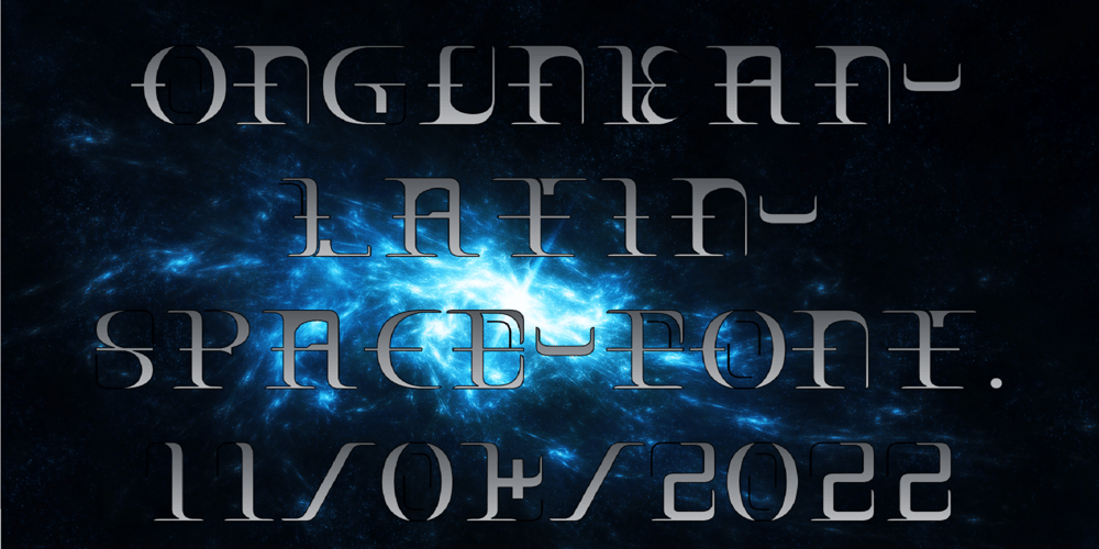 Ongunkan Latin Space font